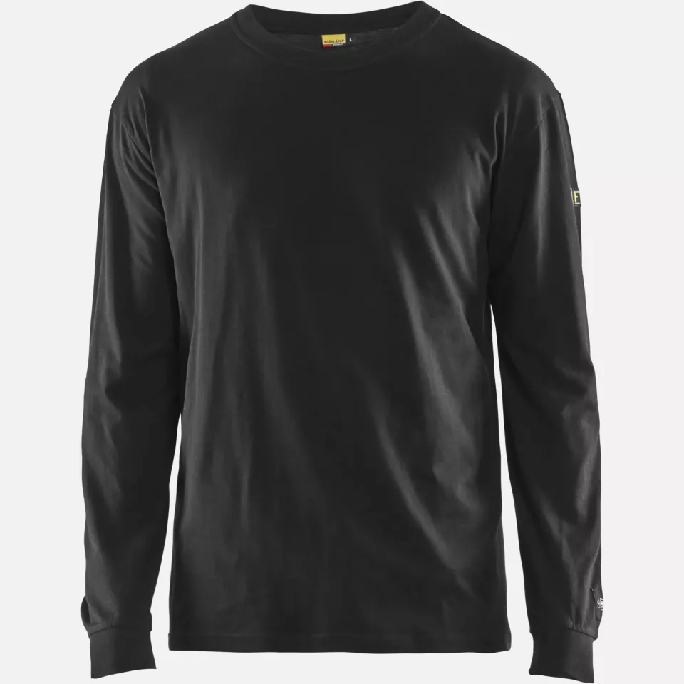 Blaklader 348317379900, Flame Resistant Long Sleeve Shirt, Black, image 1, gallery thumbnail