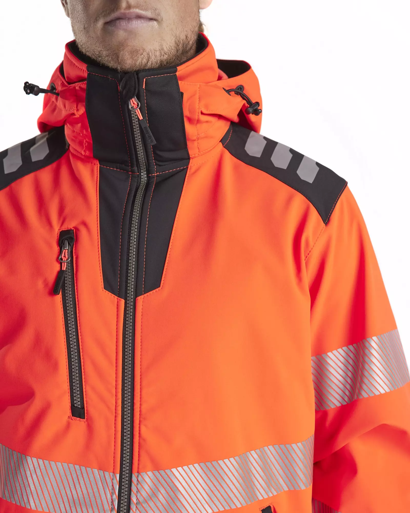 Blaklader 449125135599, High Vis Softshell Jacket, Red/Black, image 6
