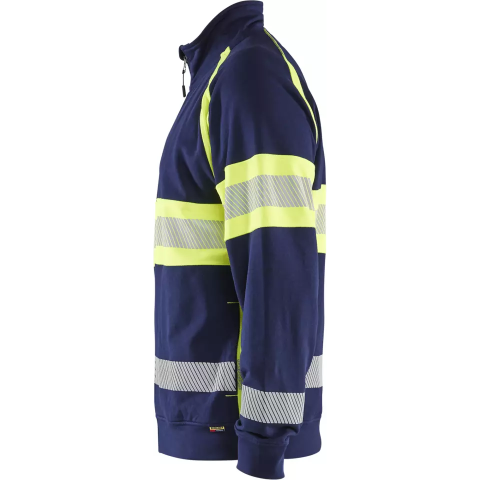 Blaklader 355111588933, High Vis Sweatjacke, Marineblau/ Gelb, image 3, gallery thumbnail