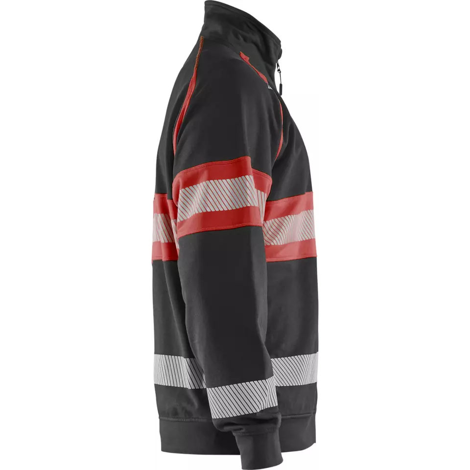 Blaklader 355111589955, High Vis Sweatjacke, Schwarz/High Vis Rot, image 2, gallery thumbnail