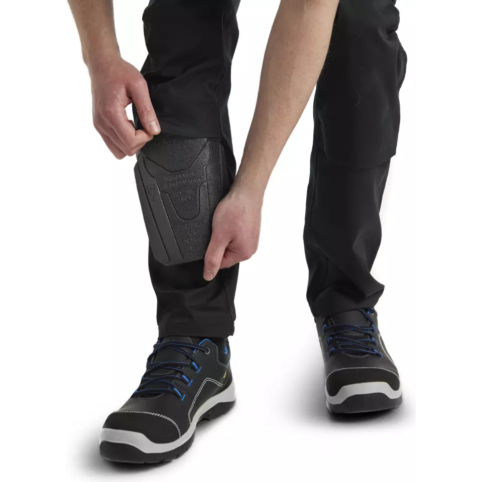 Blaklader 144818329998, Industry Stretch Work Trousers with Knee Pad Pockets, Black/Dark Grey, image 7, gallery thumbnail