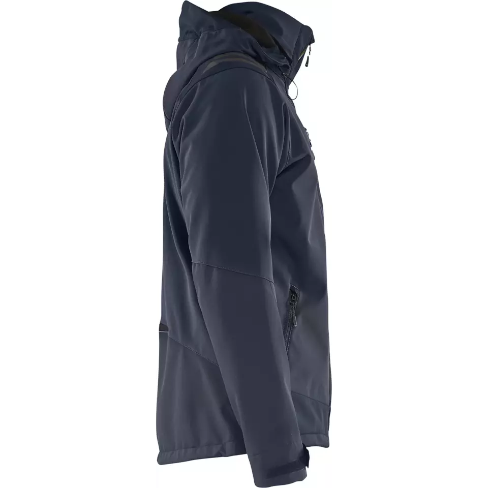 Blåkläder 474925138633, Softshell Jacket, Dark Navy/Yellow, image 2, gallery thumbnail