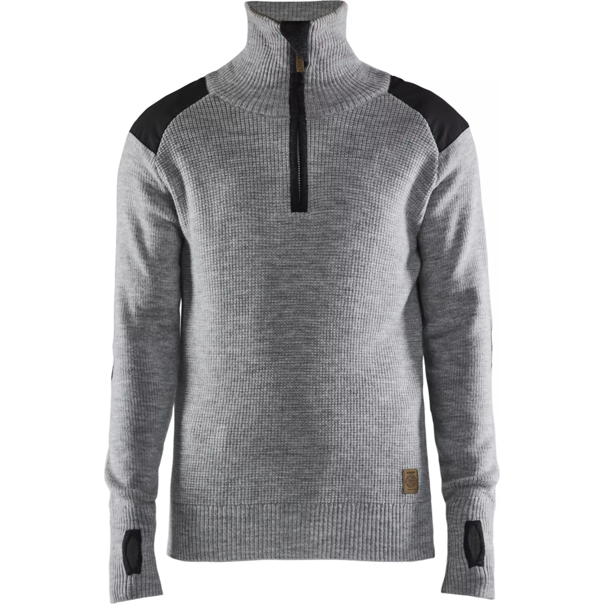 Blaklader 463010719098, Wool Sweatshirt, Grey Melange/Dark Grey, image 1