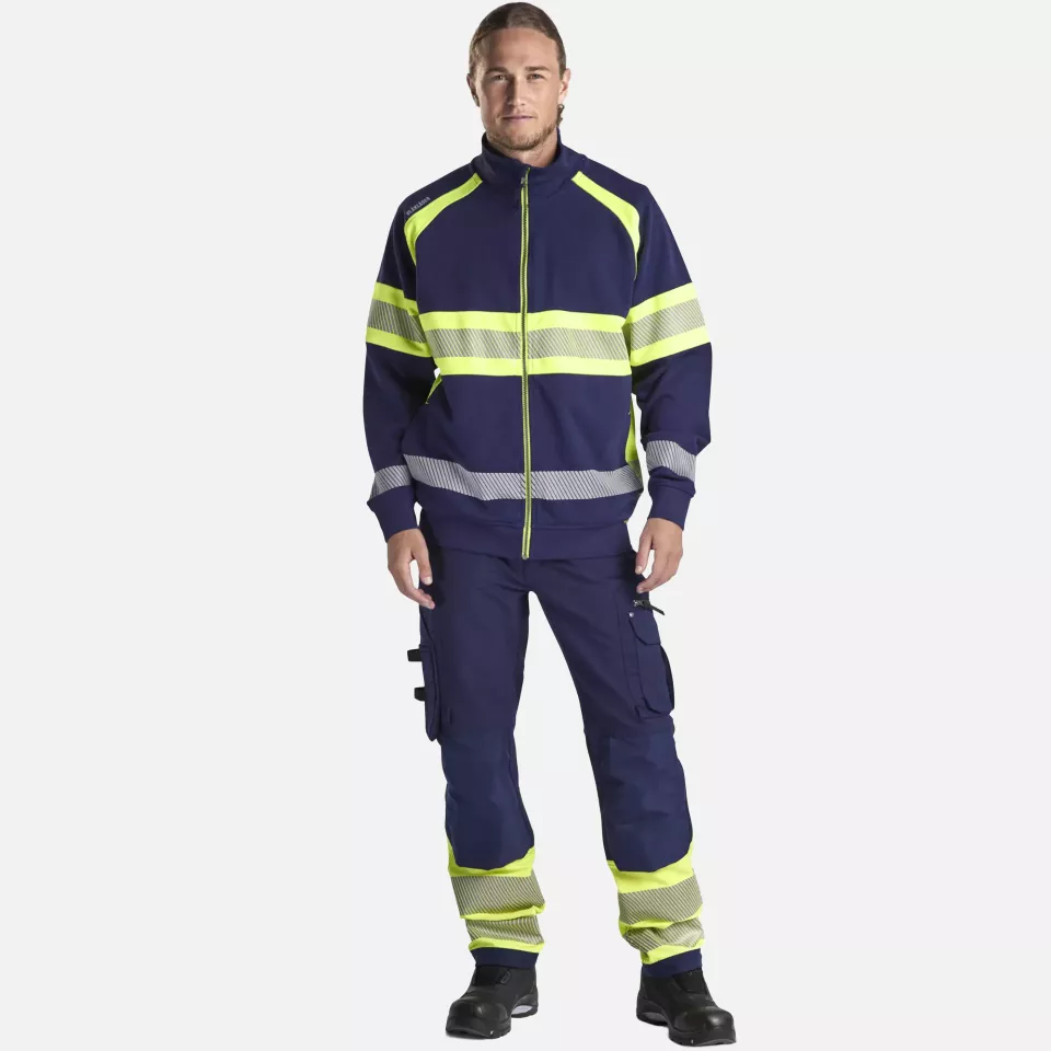 Blaklader 355111588933, High Vis Sweatjacke, Marineblau/ Gelb, image 5, gallery thumbnail