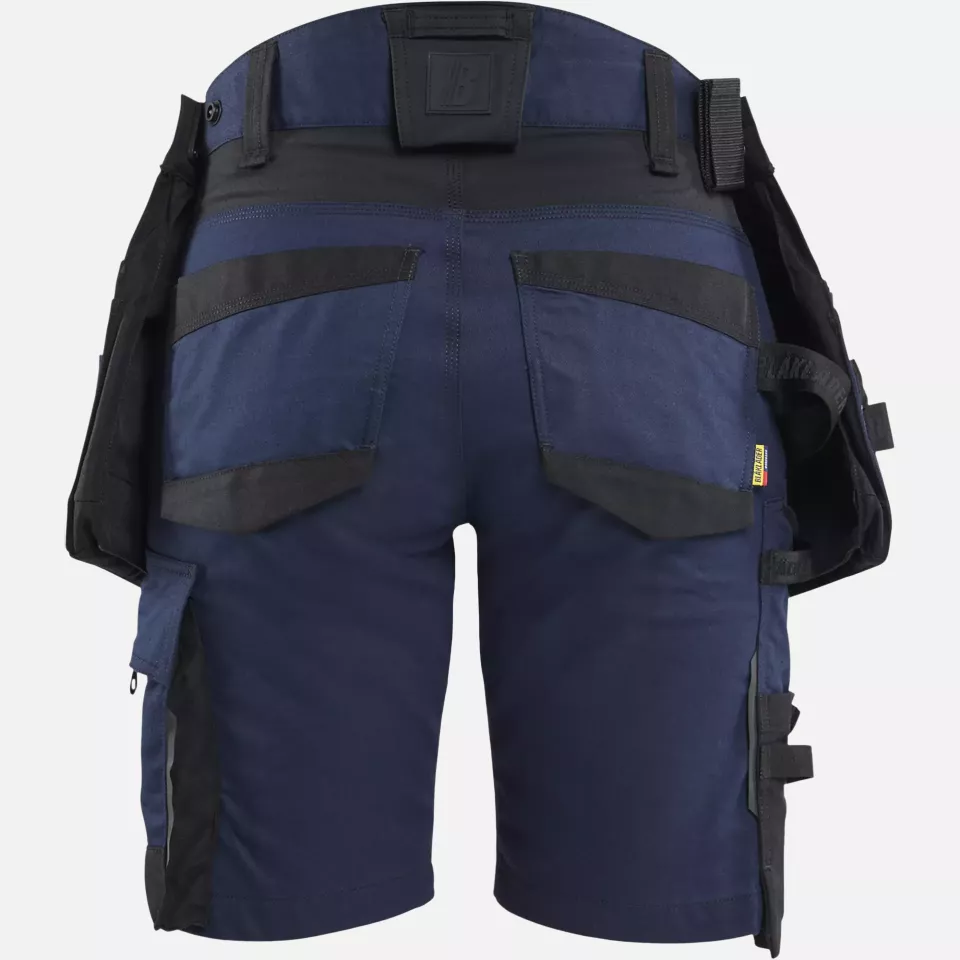 Blaklader 717511498699, STRIKER Ladies Stretch Craftsman Shorts, Dark Navy/Black, image 4, gallery thumbnail