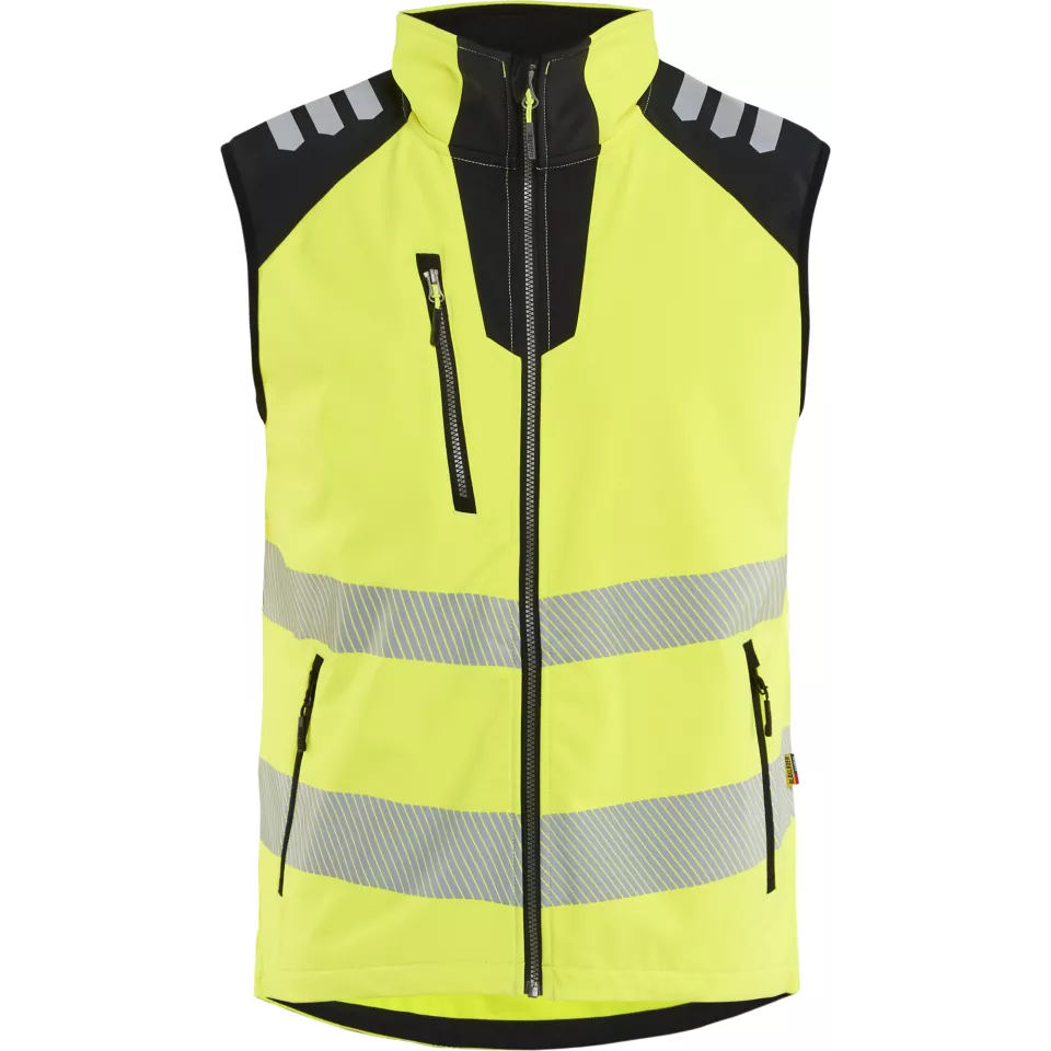 Blaklader 309125133399, High Vis Softshell Vest, High Vis Yellow/Black, image 1, gallery thumbnail