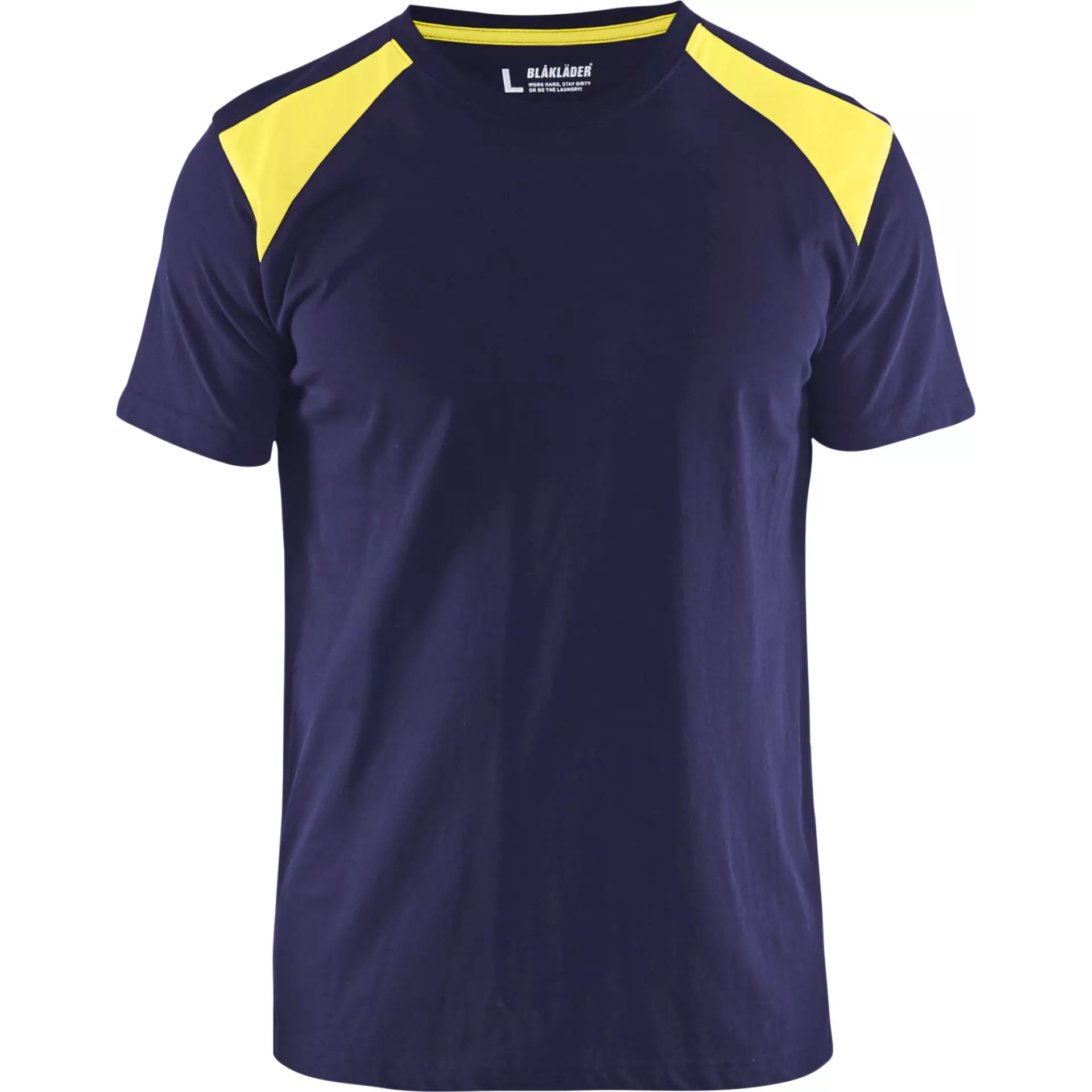 Blaklader 337910428833, T-Shirt, Marineblau/Gelb
