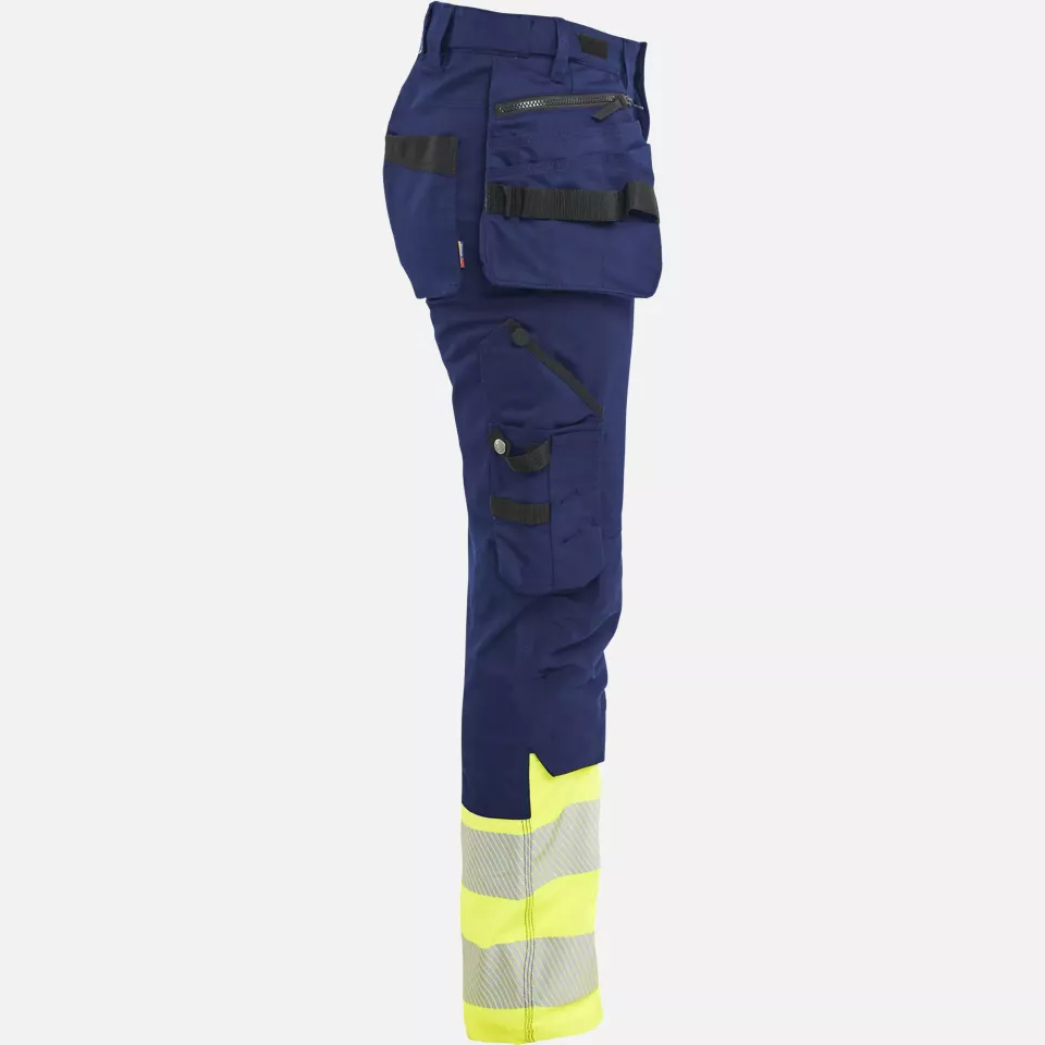 Blaklader 703011498933, High Vis Damen Stretchhose, Marineblau/ Gelb, image 2, gallery thumbnail