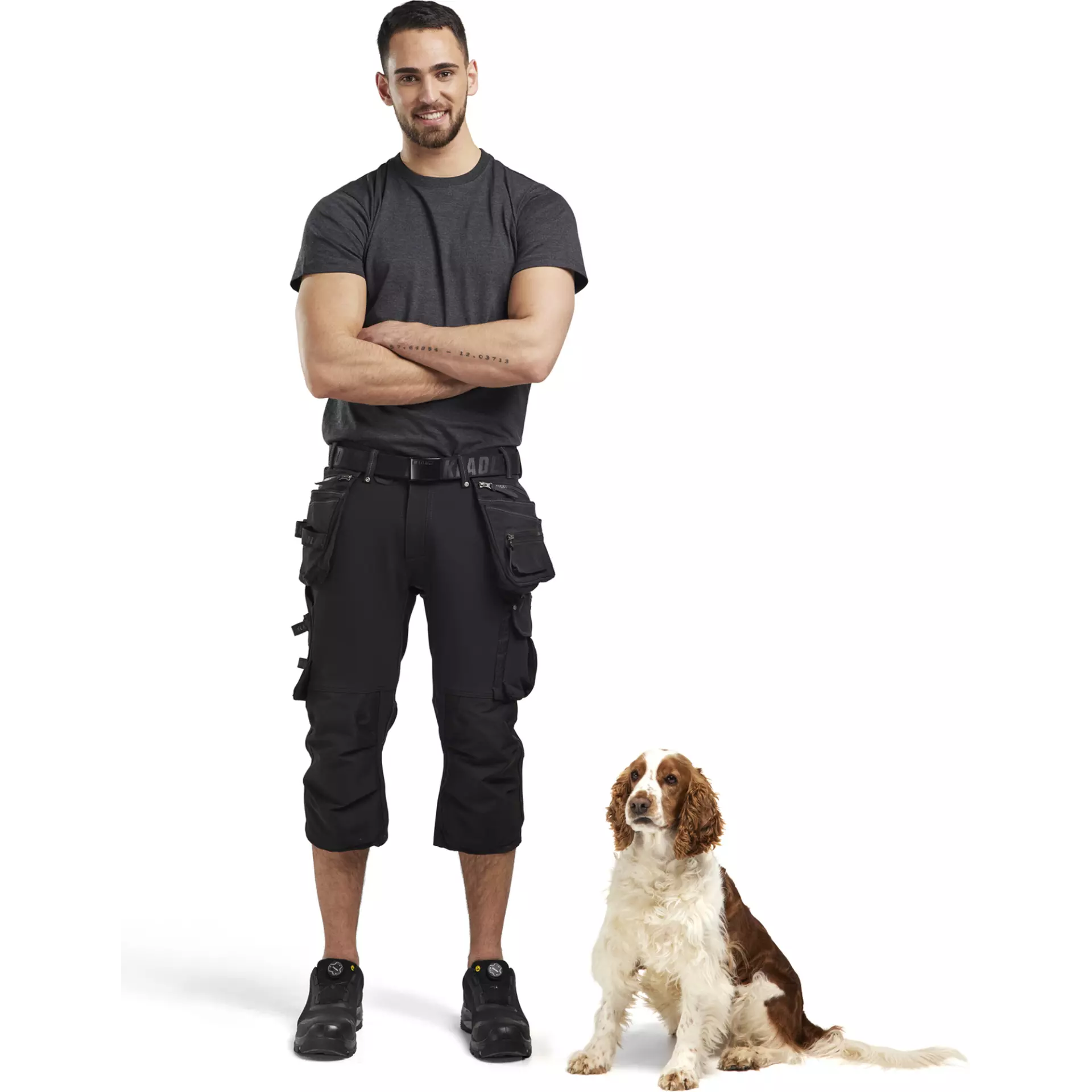 Blåkläder 179716449900, 4-Way Stretch Craftsman Pirate Shorts, Black, image 5