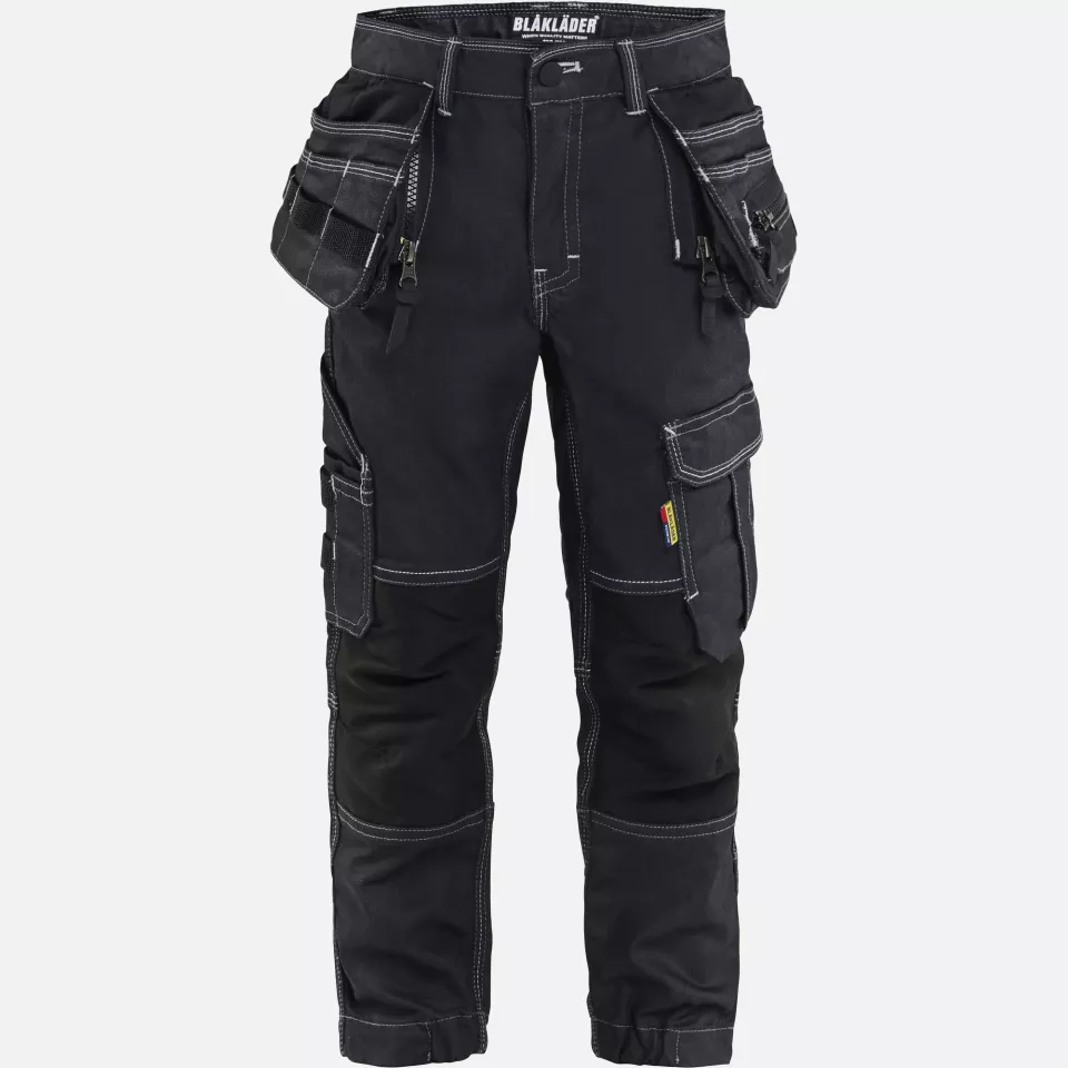 Blaklader 522511478999, X1900 Kids Craftsman Work Trousers Stretch, Navy/Black, image 1, gallery thumbnail