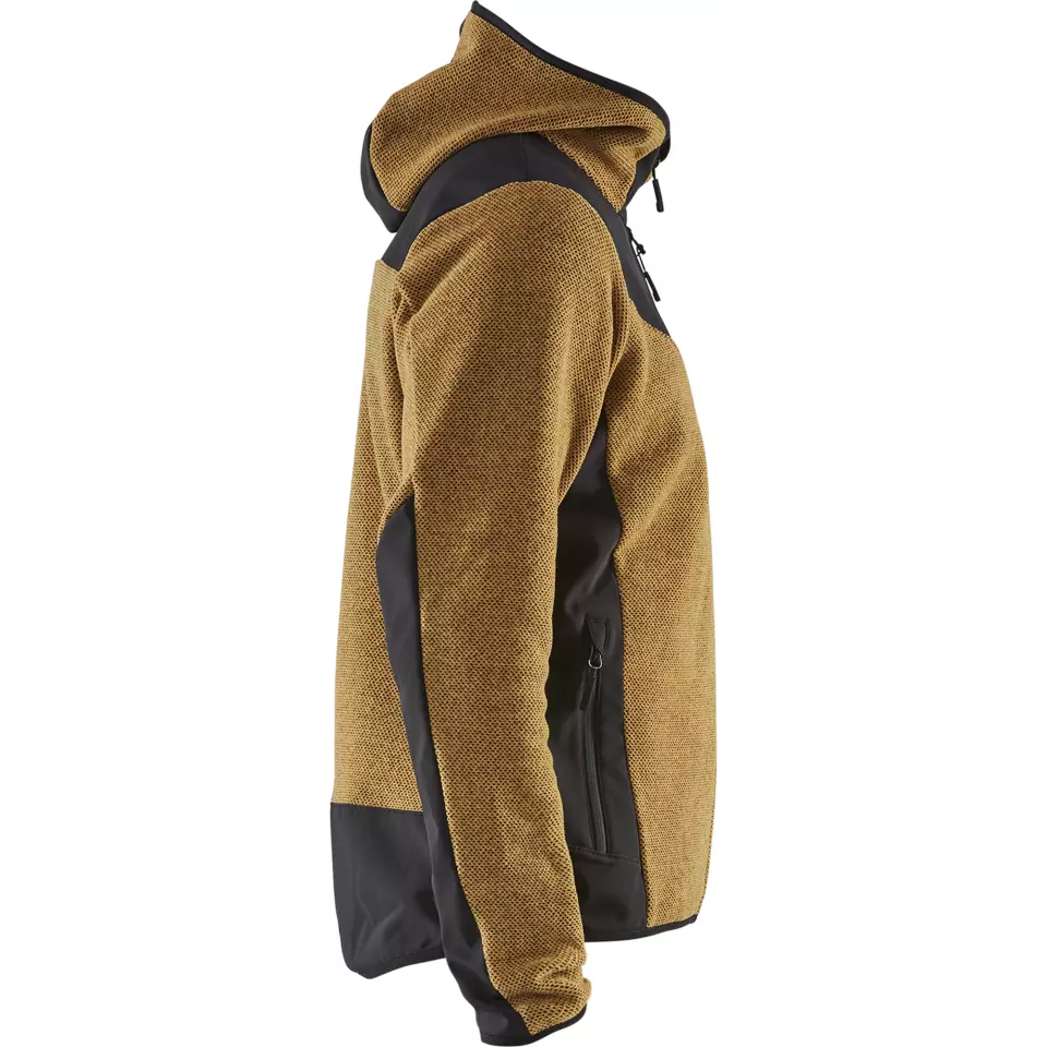 Blåkläder 594025363799, Softshell Knitted Jacket, Honey Gold/Black, image 2, gallery thumbnail