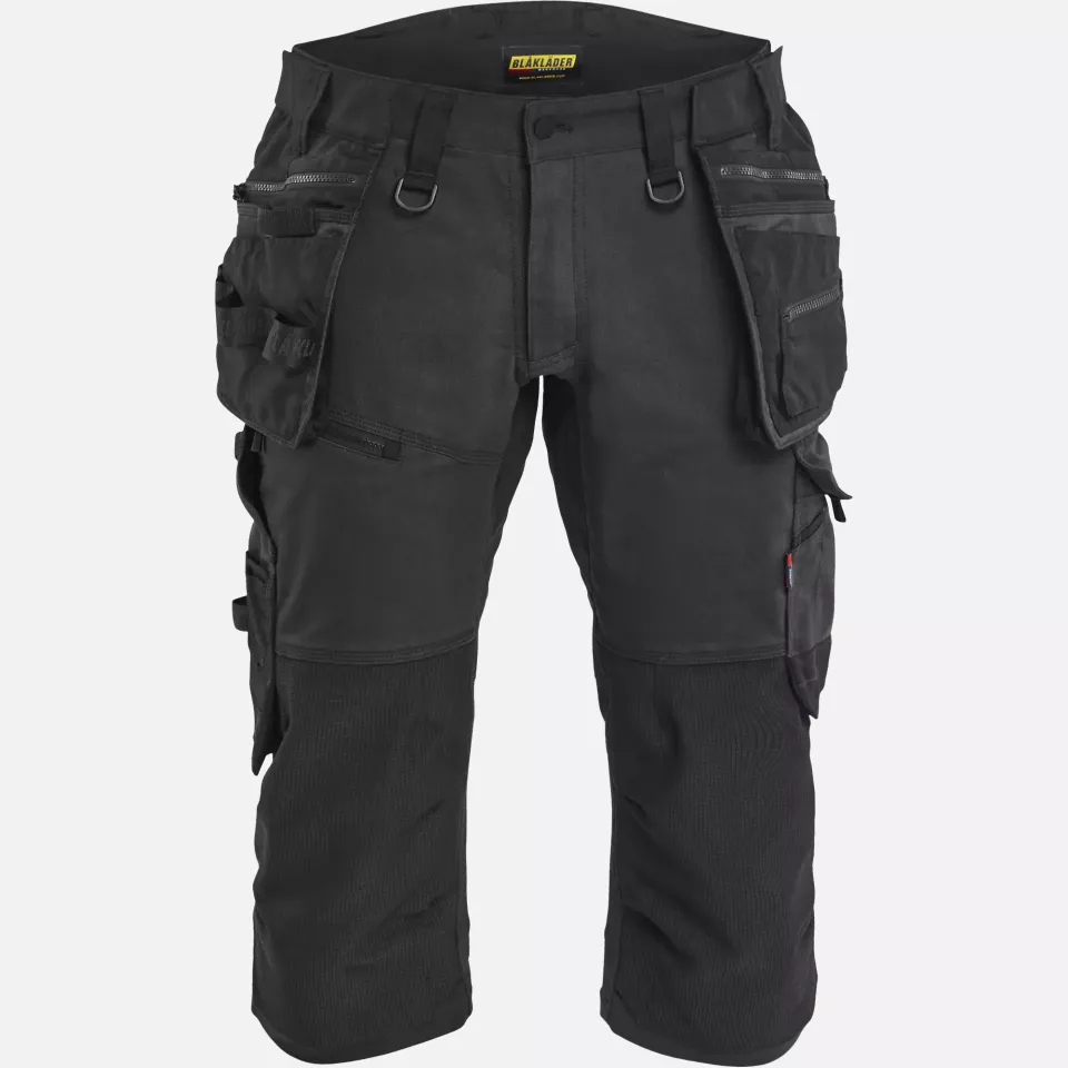 Blaklader 197711499999, STRIKER Stretch Pirate Shorts, Black/Black, image 1, gallery thumbnail