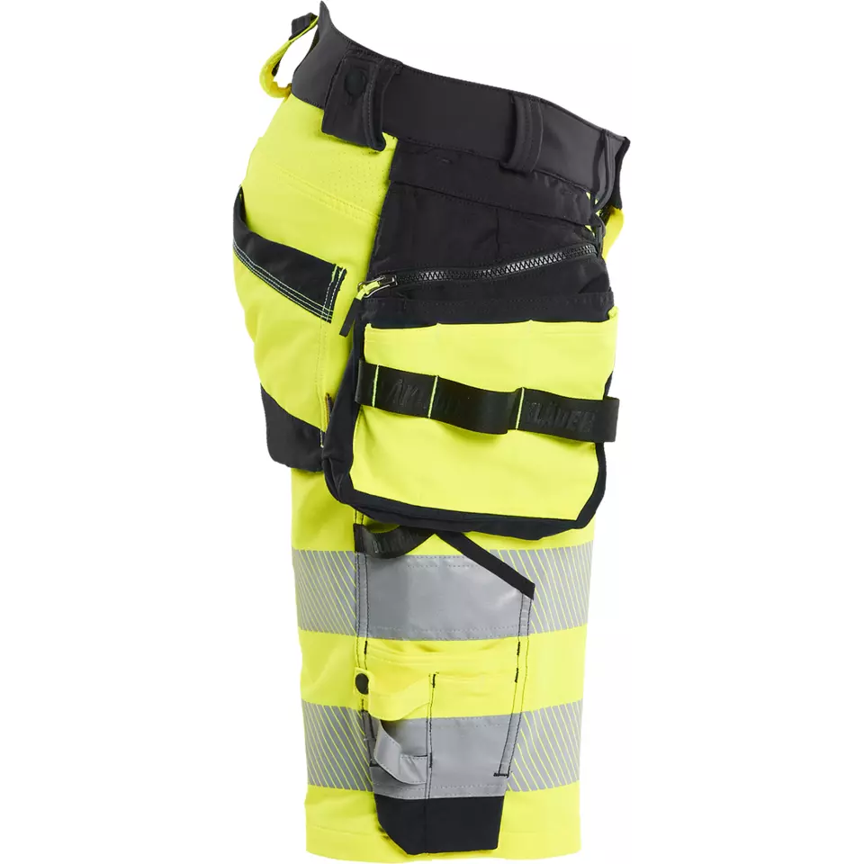 Blaklader 112016483399, High Vis 4-Way Stretch Shorts, Yellow/Black, image 2, gallery thumbnail