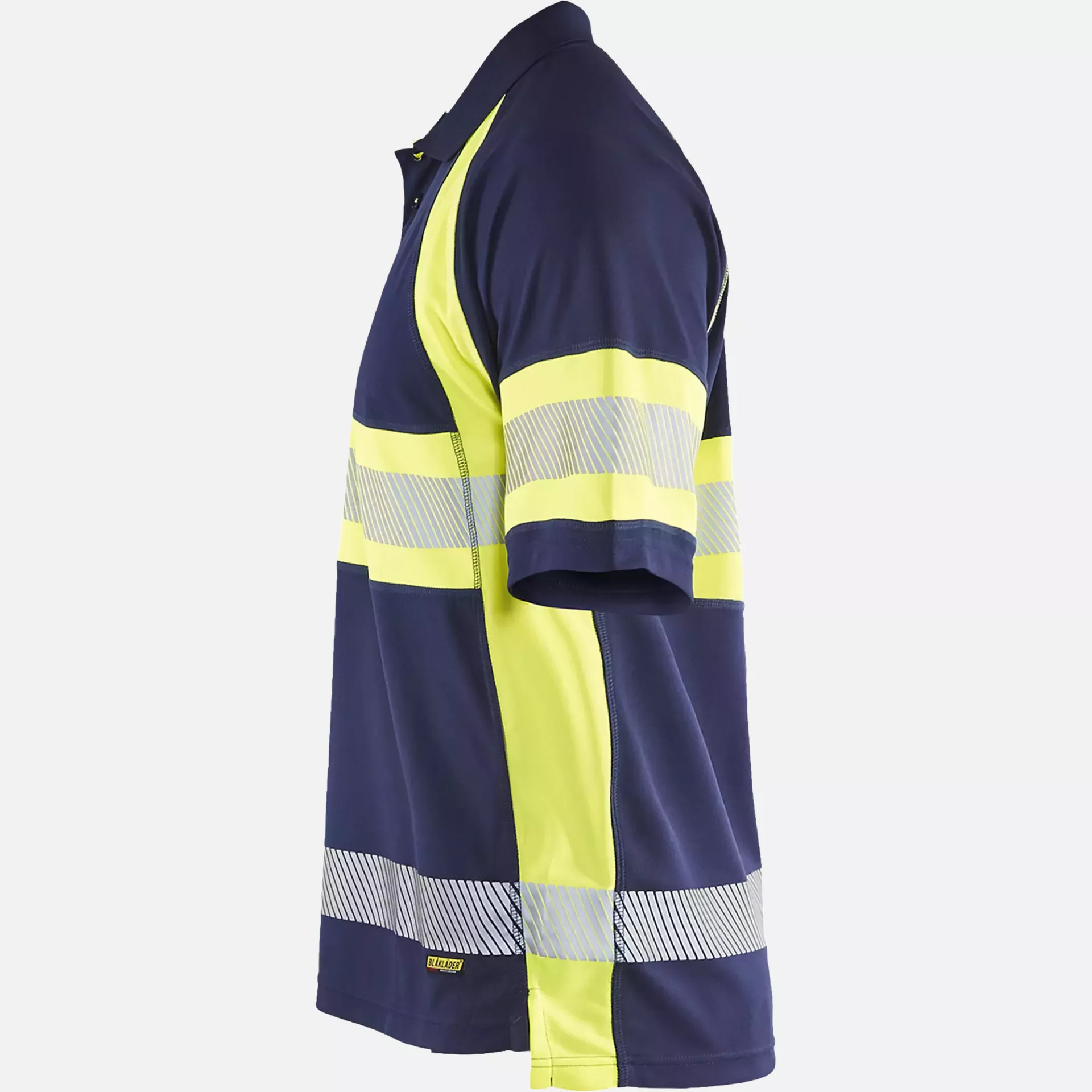 Blaklader 333810518933, High Vis UV Protection Polo Shirt, Navy Blue/ Yellow, image 3