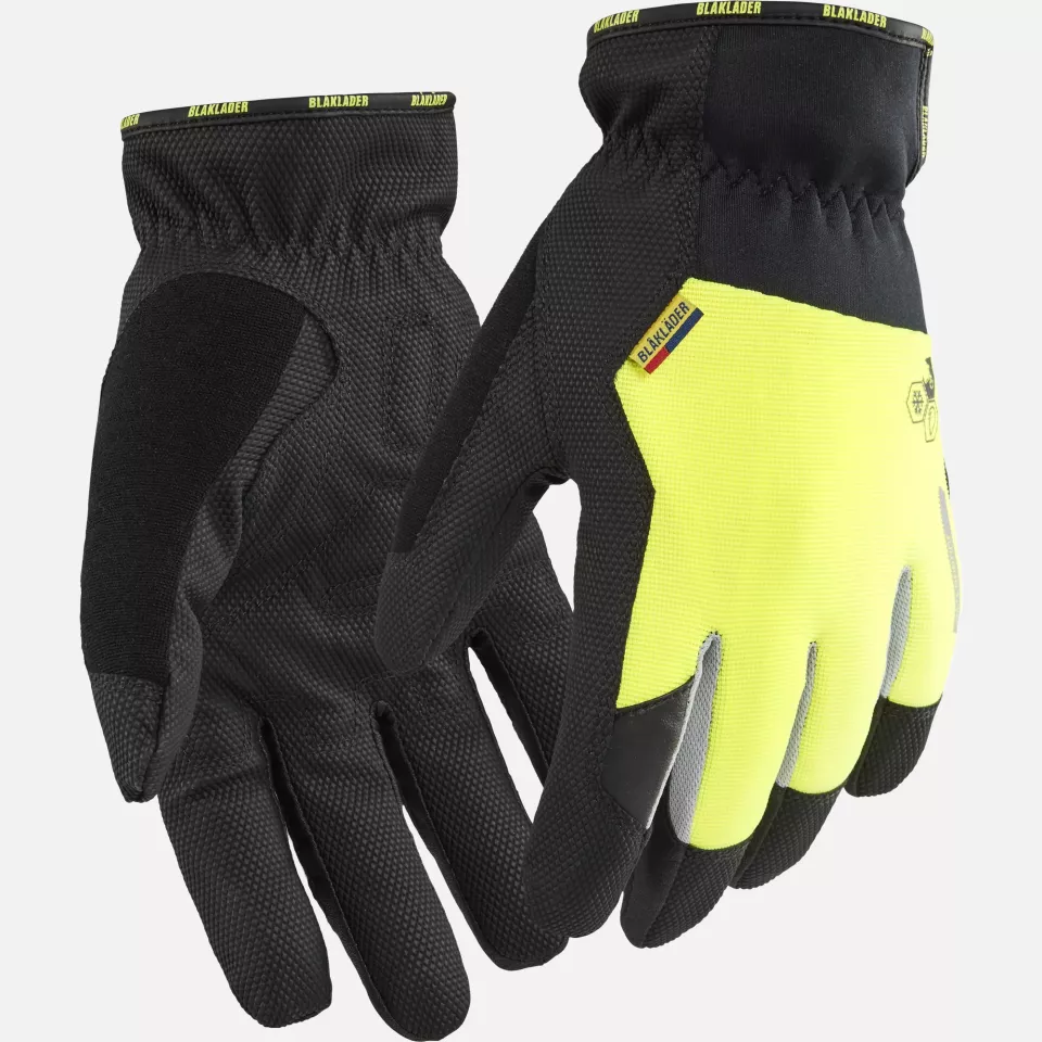 Blaklader 288114159933, Supreme Winter Gloves, Black/High Vis Yellow, image 1, gallery thumbnail