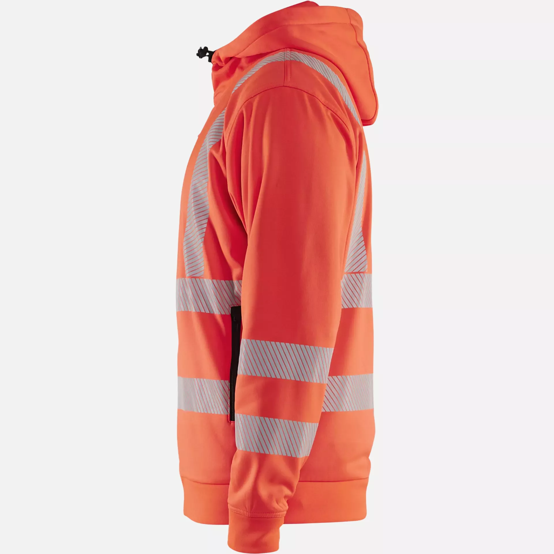 Blaklader 356525385500, High Vis Hooded Sweatshirt with Zip, Red, image 2