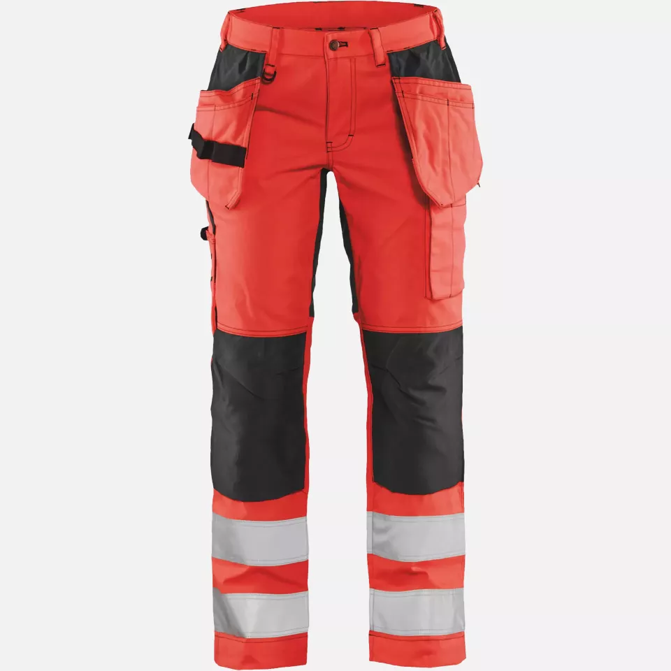 Blaklader 716318115599, High Vis Damen Stretch Arbeitshose, Rot/Schwarz, image 1, gallery thumbnail