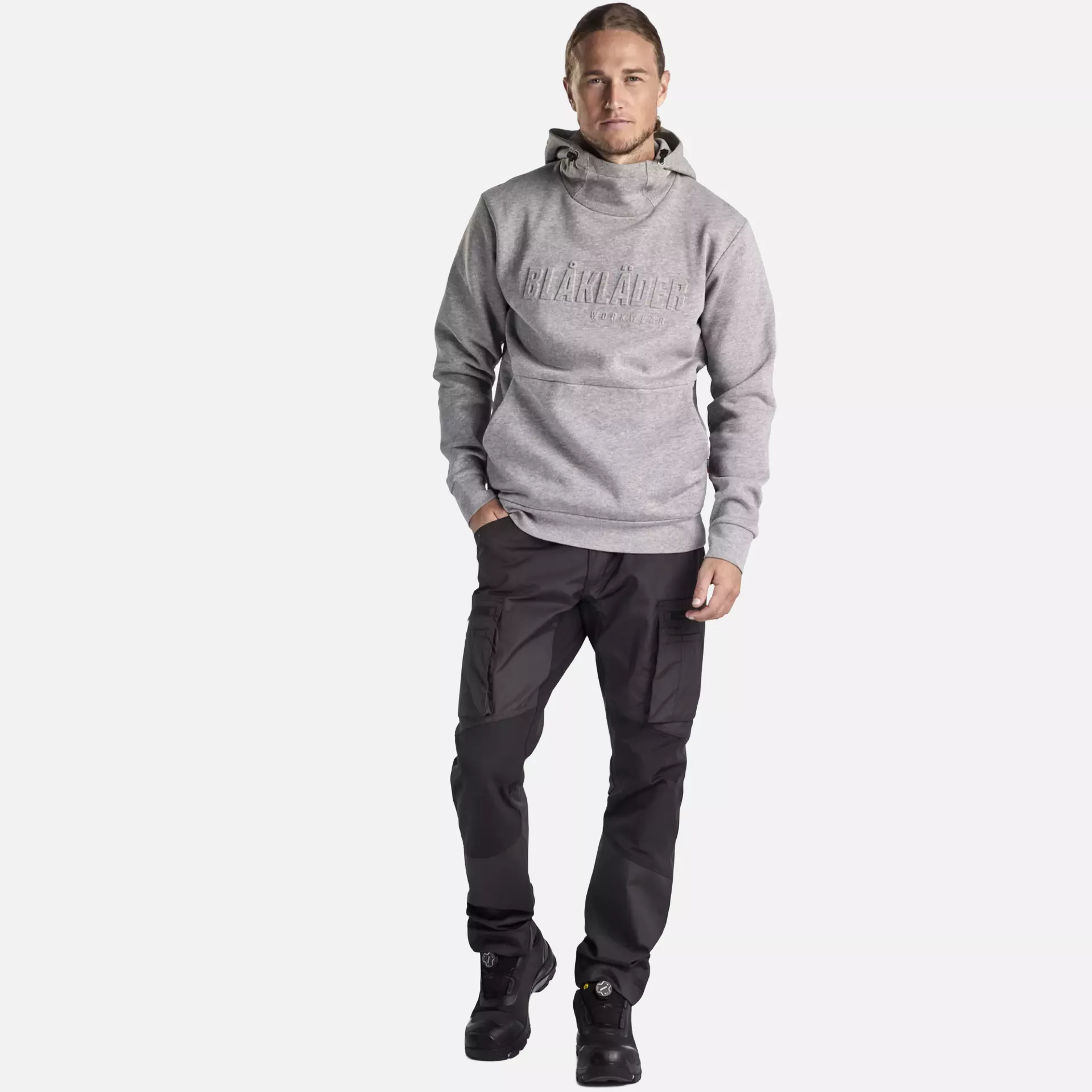 Blaklader 353011579000, 3D Kapuzen Sweatshirt, Grau Melange, image 5