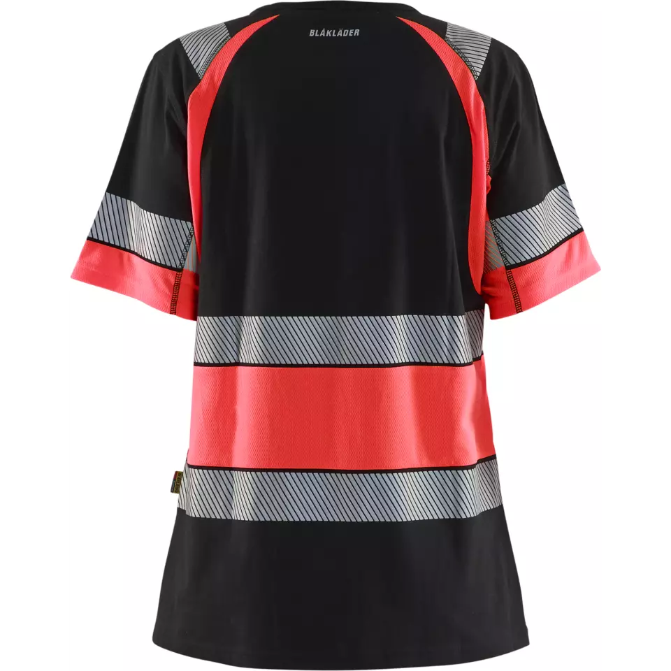 Blåkläder 341010309955, High Vis Women's T-Shirt, Black/High Vis Red, image 4, gallery thumbnail