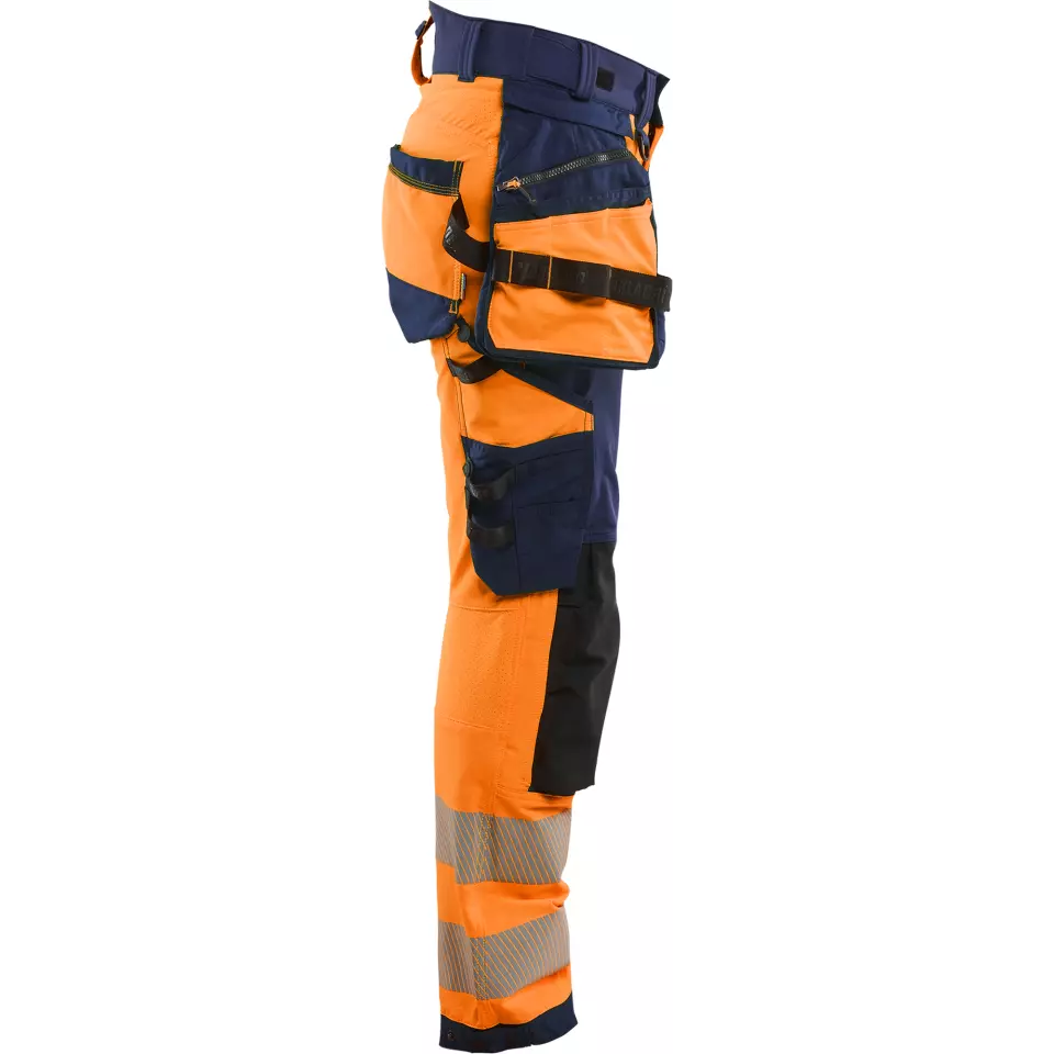 Blaklader 702216485389, High Vis Damen 4-Wege-Stretch Hose, Orange/Marineblau, image 2, gallery thumbnail