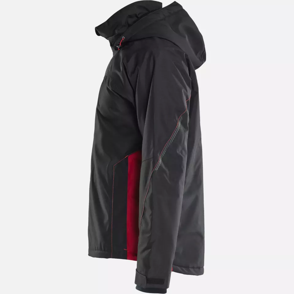 Blaklader 489019779956, Lined Lightweight Winter Jacket, Black/Red, image 3, gallery thumbnail