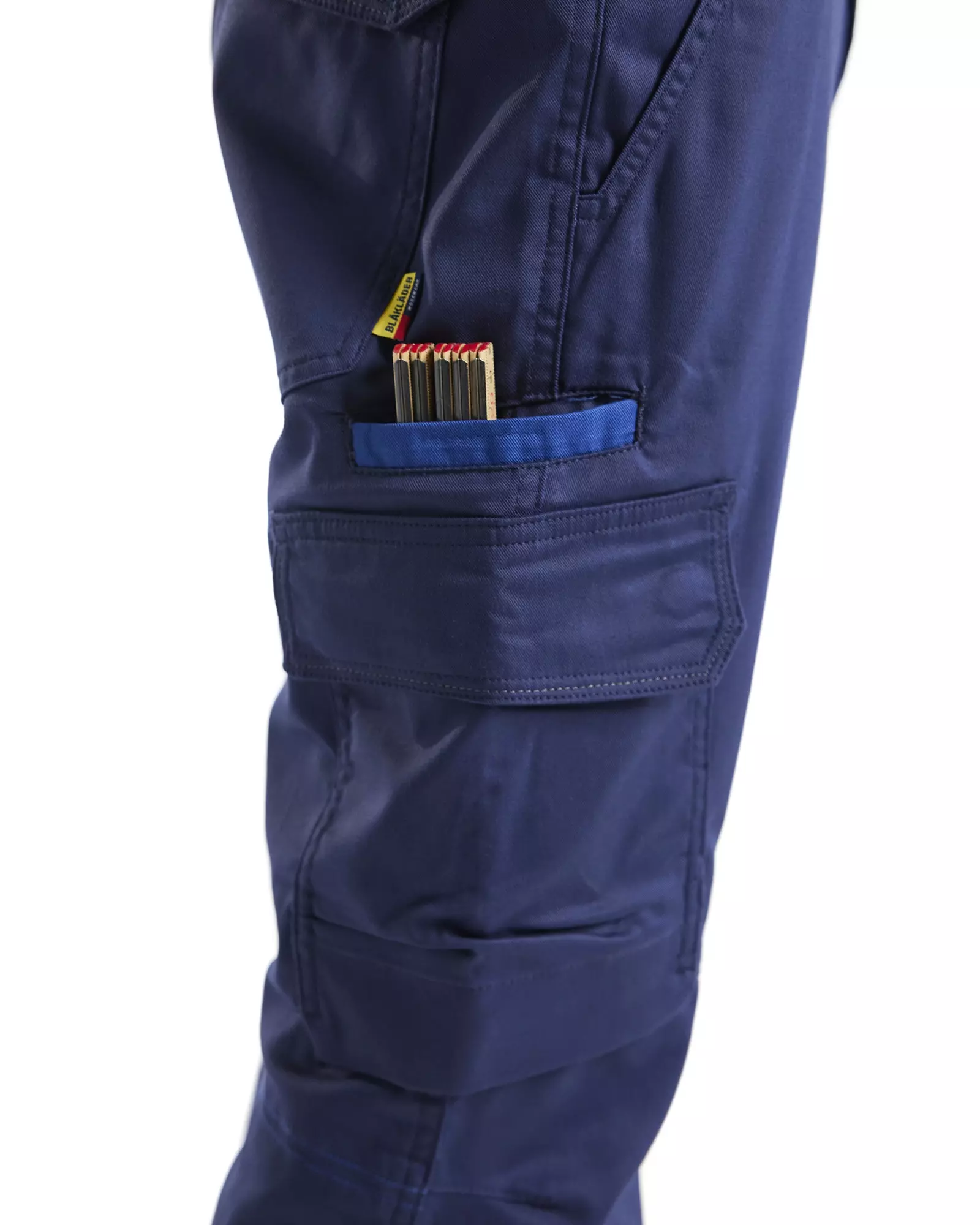 Blaklader 144818328985, Industry Stretch Work Trousers with Knee Pad Pockets, Navy Blue/Royal Blue, image 6