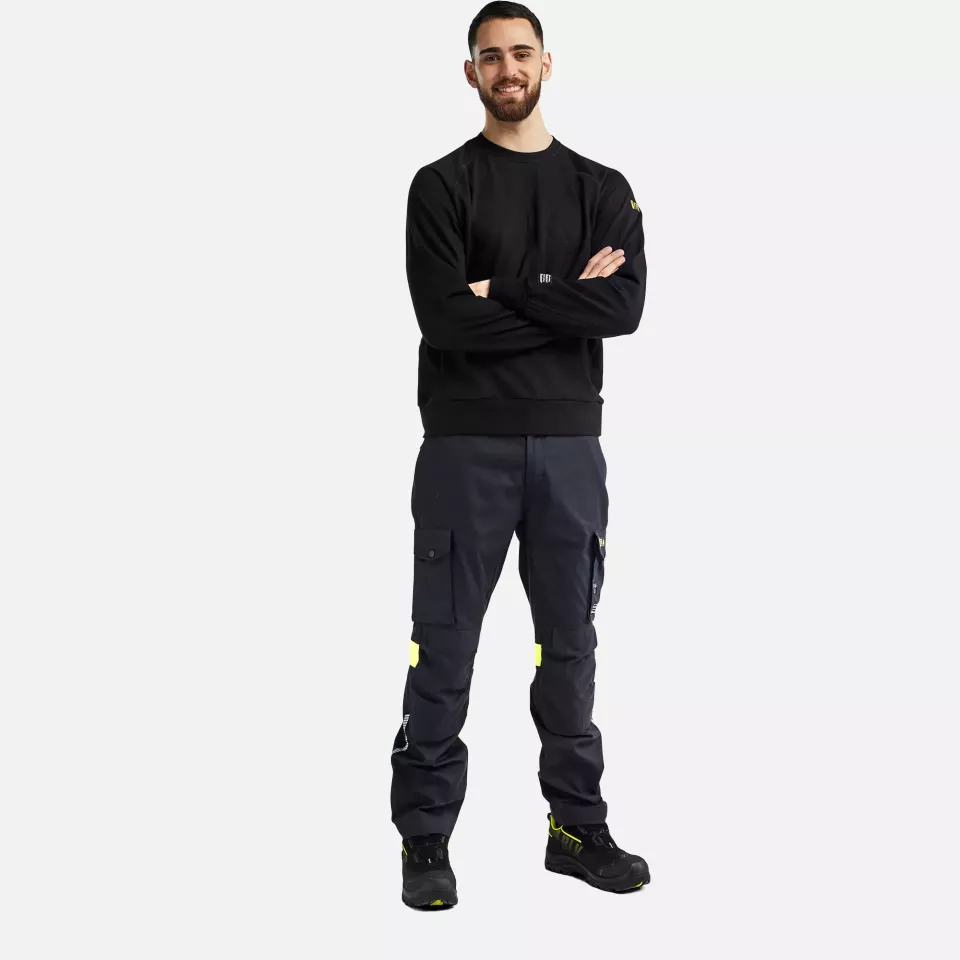 Blaklader 347717629900, Flame Resistant Sweatshirt, Black, image 5, gallery thumbnail