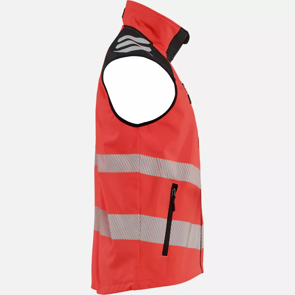Blaklader 309125135599, Hi-Vis Softshell Vest, High Vis Red/Black, image 3, gallery thumbnail