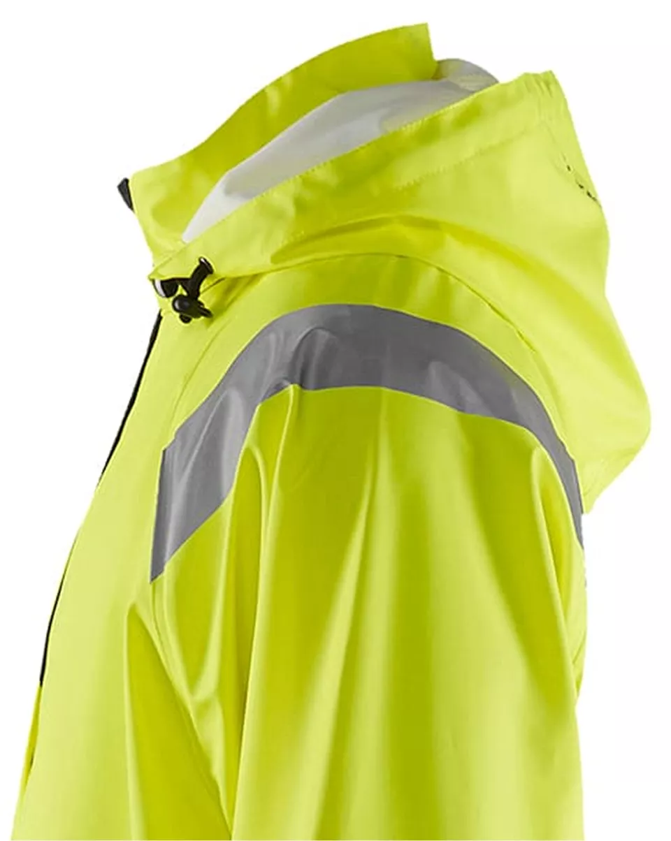 Blaklader 432320003389, High Vis Rain Jacket, Yellow/Navy Blue, image 6, gallery thumbnail