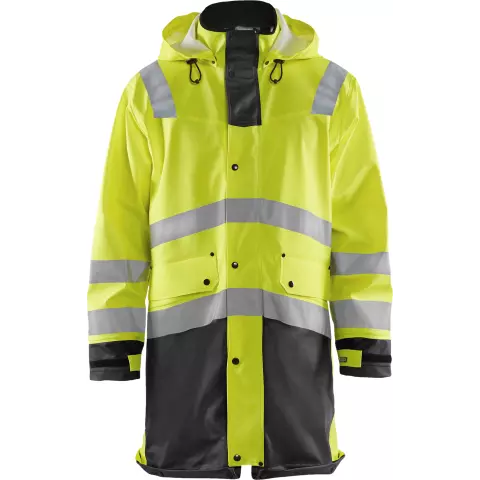 Blaklader High Vis Raincoat, Yellow/Black