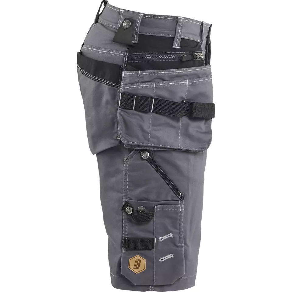 Blaklader 199211419699, X1900 Stretch Craftsman Shorts, Medium Grey/Black, image 2, gallery thumbnail
