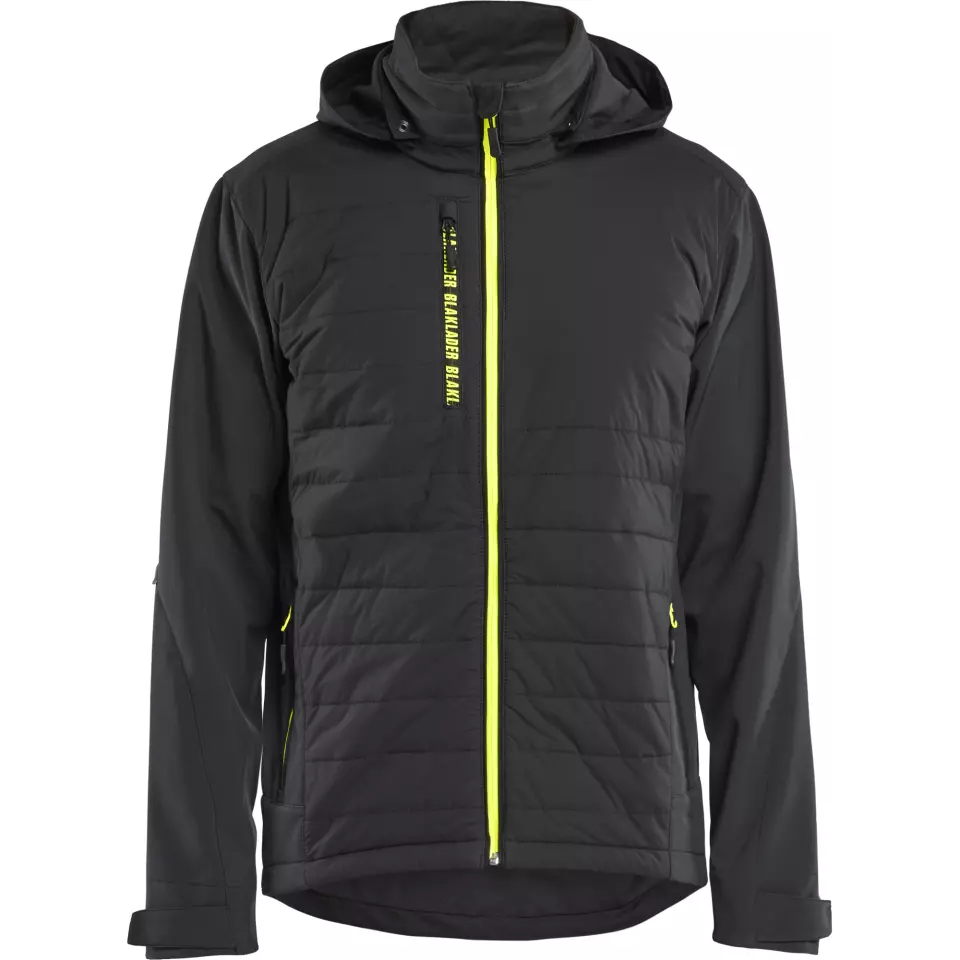 Blåkläder 474325139933, Hybrid Jacket, Black/Yellow, image 1, gallery thumbnail