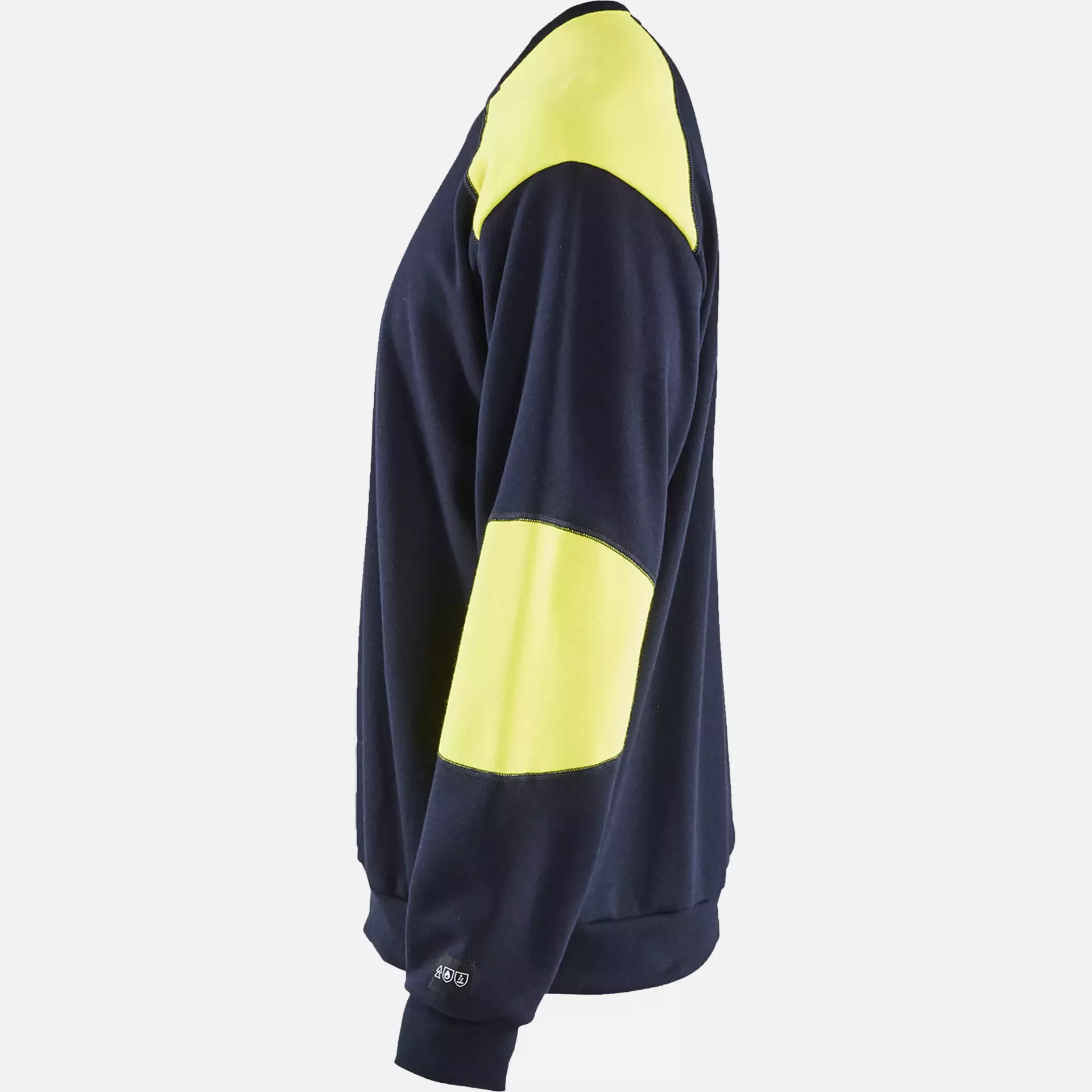 Blaklader 345817628933, Flame Resistant Sweatshirt, Navy/Yellow, image 3