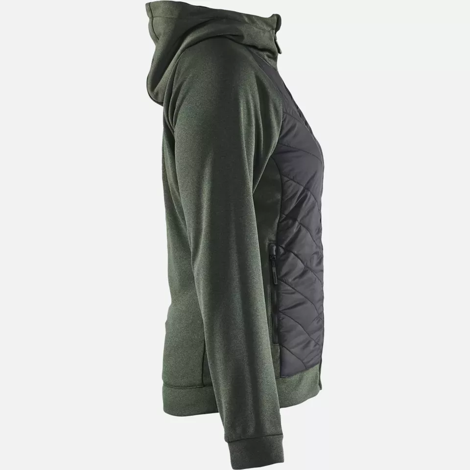 Blaklader 346425334199, Ladies Hybrid Sweatshirt, Autumn Green/Black, image 2, gallery thumbnail