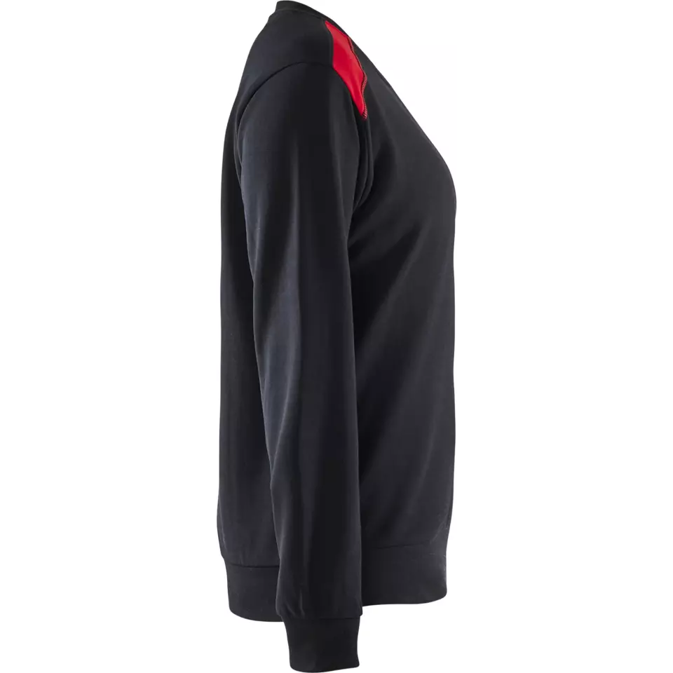 Blåkläder 340811589956, Women's Sweatshirt, Black/Red, image 2, gallery thumbnail