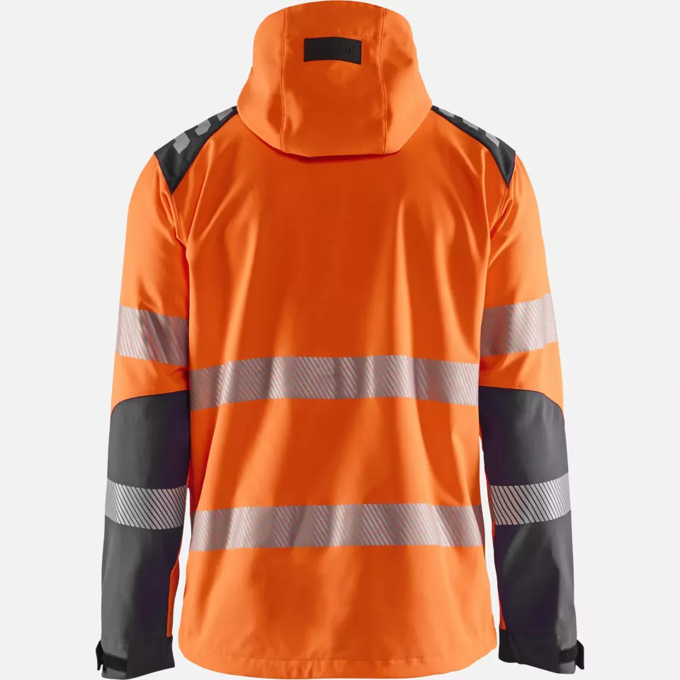 Blaklader 449125135396, High Vis Softshell Jacket, Orange/Medium Grey, image 4, gallery thumbnail