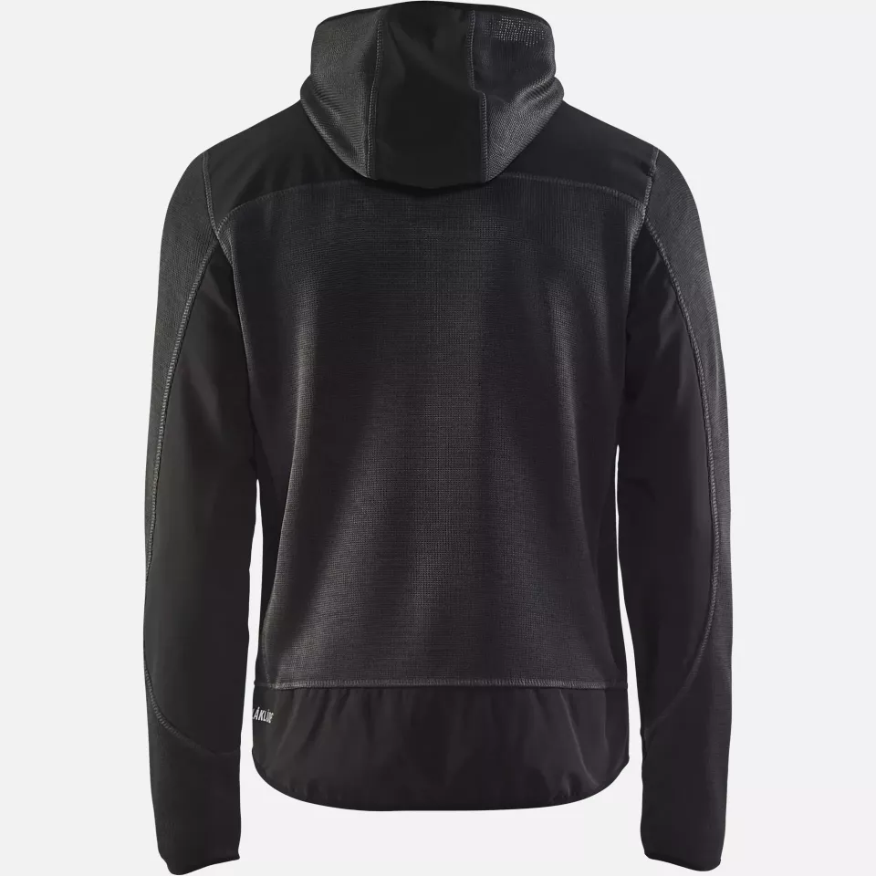 Blaklader 493021179799, Softshell Knitted Jacket, Dark Grey/Black, image 4, gallery thumbnail
