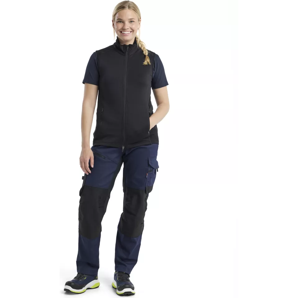 Blaklader 474625399900, STRIKER Ladies Fleece Vest, Black, image 5, gallery thumbnail