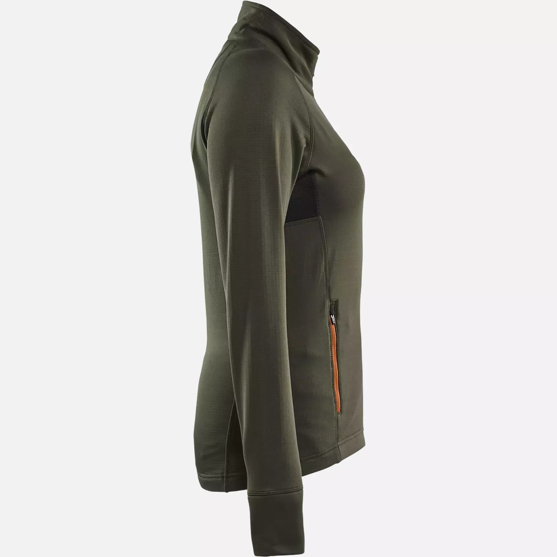 Blaklader 474525394240, STRIKER Women's Fleece Jacket, Forest Green/Rust, image 2