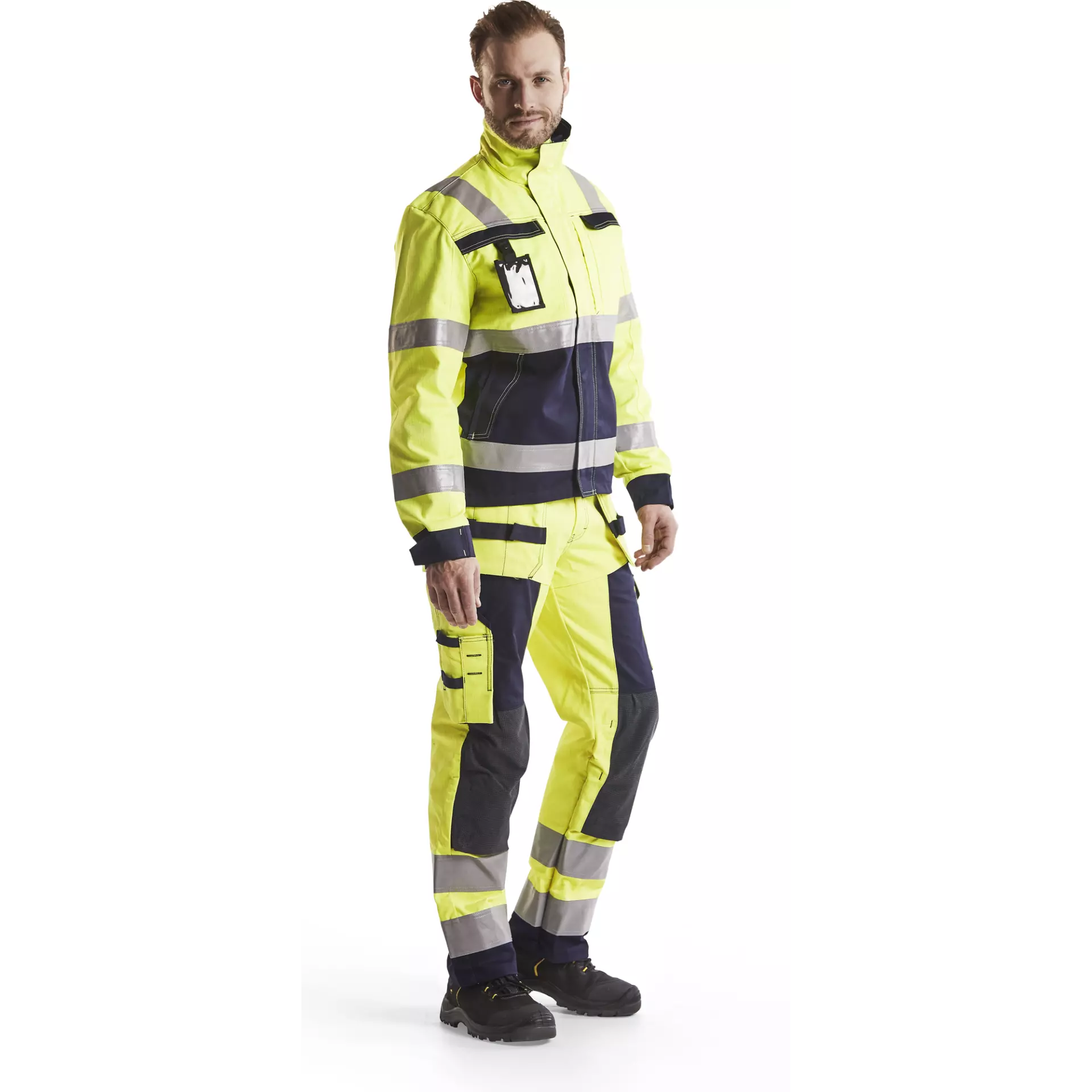 Blåkläder 157915143389, Multinorm Craftsman Work Pants, Yellow/Navy Blue, image 5
