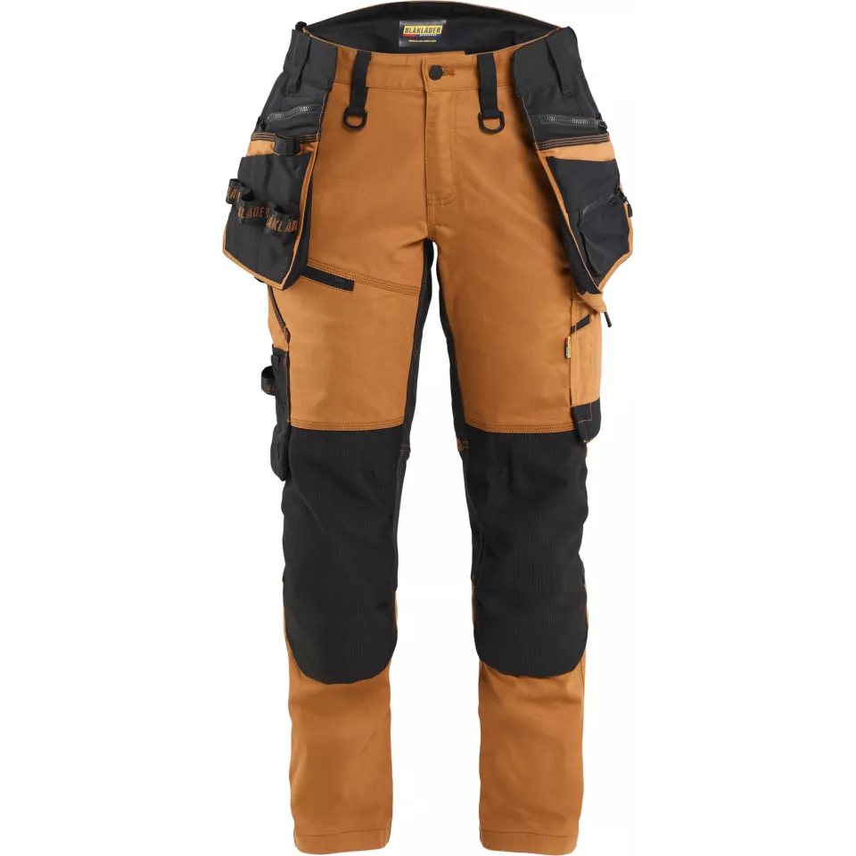 Blaklader 717011494099, STRIKER Women's Stretch Craftsman Work Trousers, Rust/Black