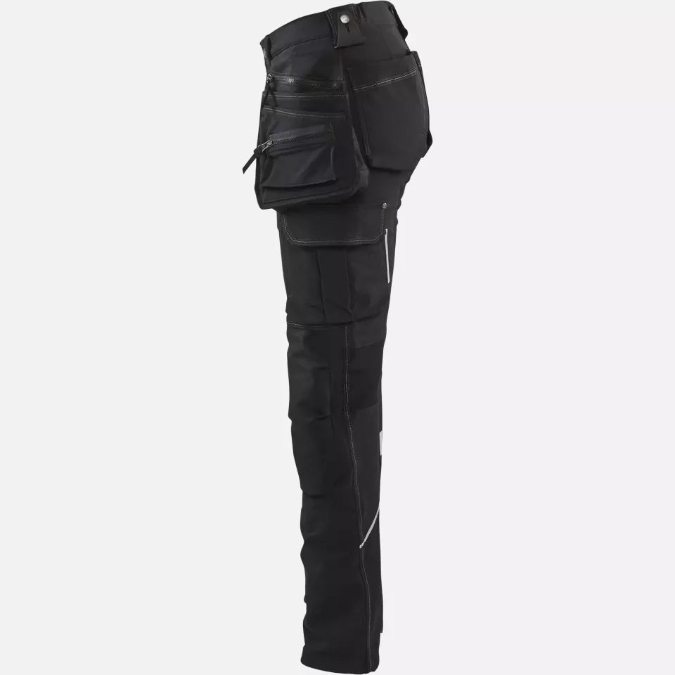 Blaklader 719816449900, Ladies 4-Way Stretch Craftsman Work Trousers, Black, image 3, gallery thumbnail