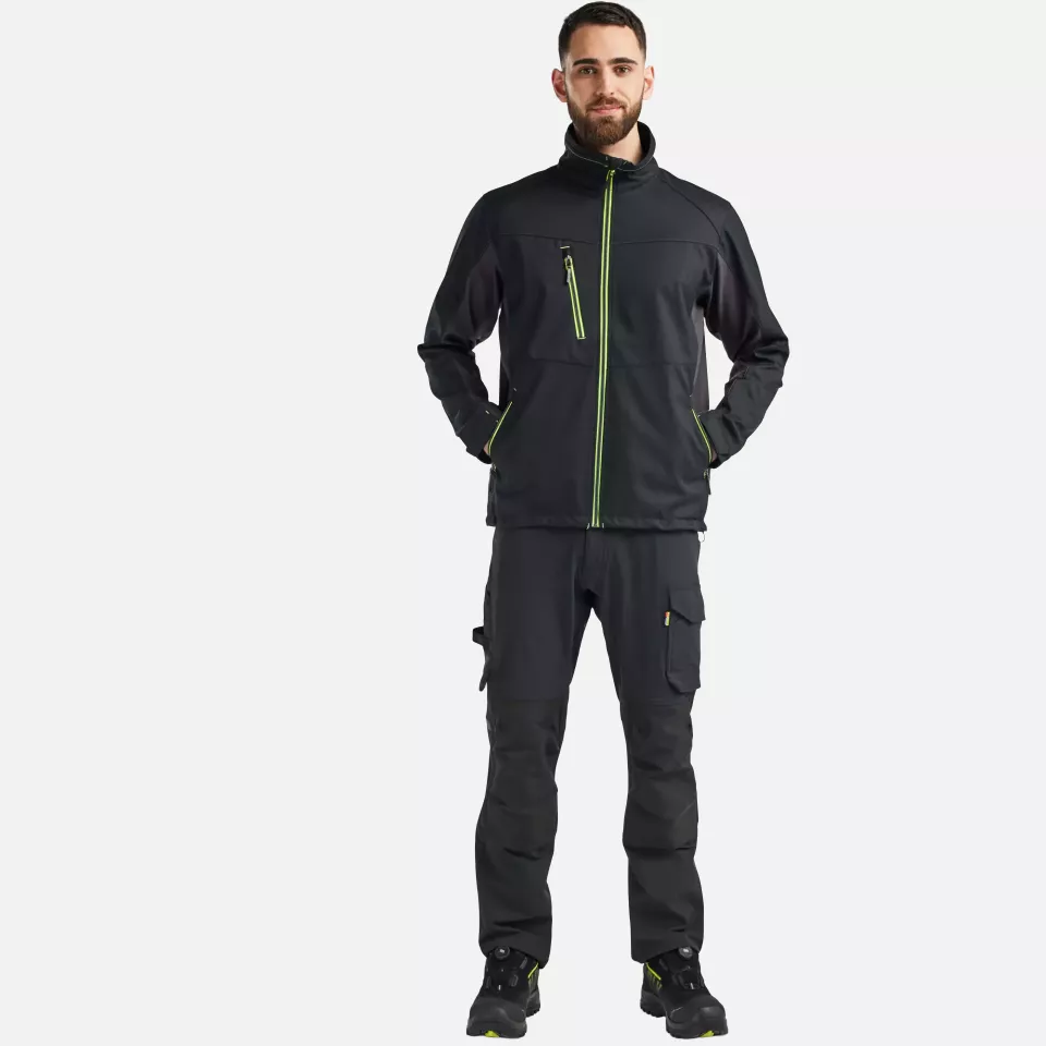 Blaklader 495025169933, Softshell Jacket, Black/Yellow, image 5, gallery thumbnail