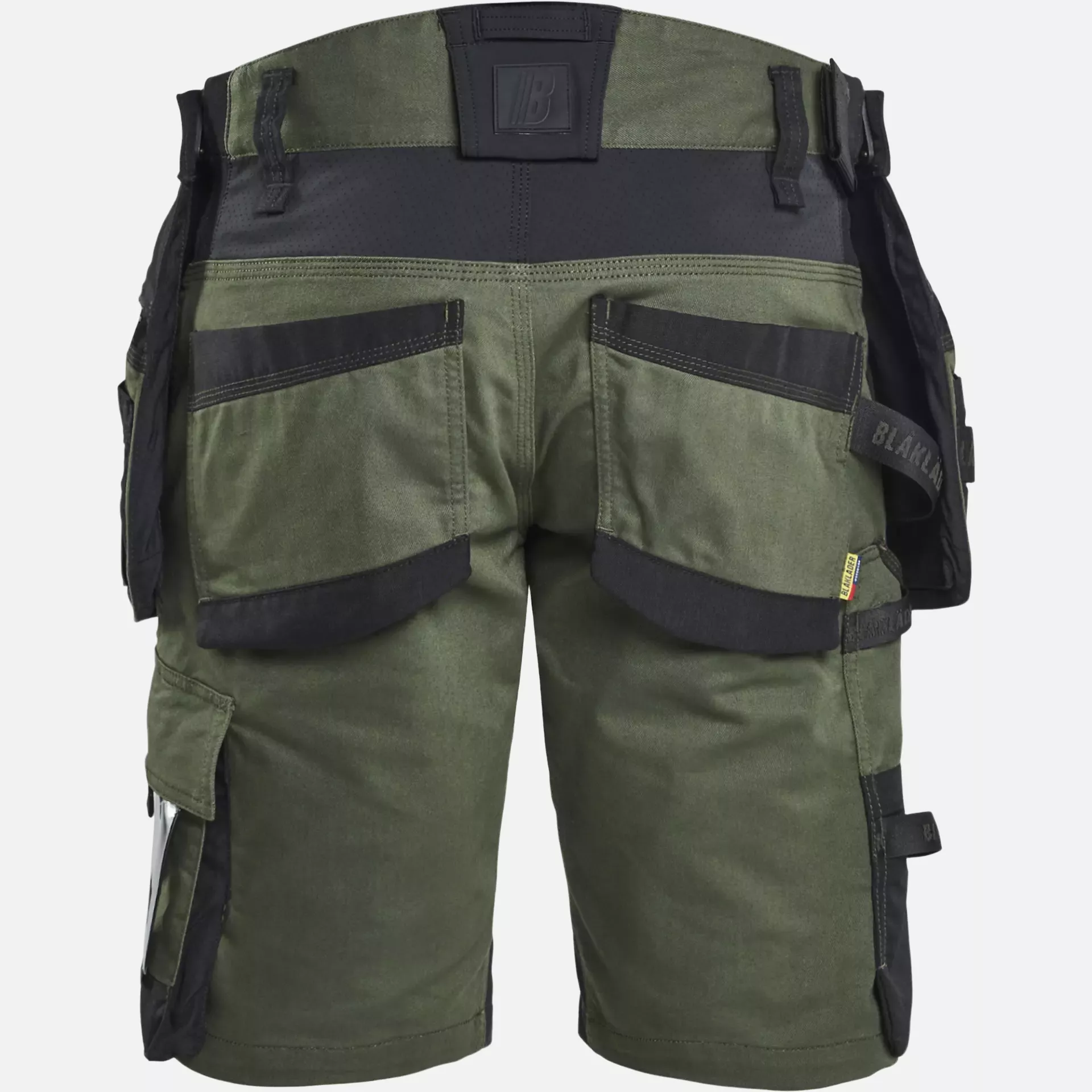 Blaklader 197211494298, STRIKER Stretch Craftsman Shorts, Forest Green/Black, image 4