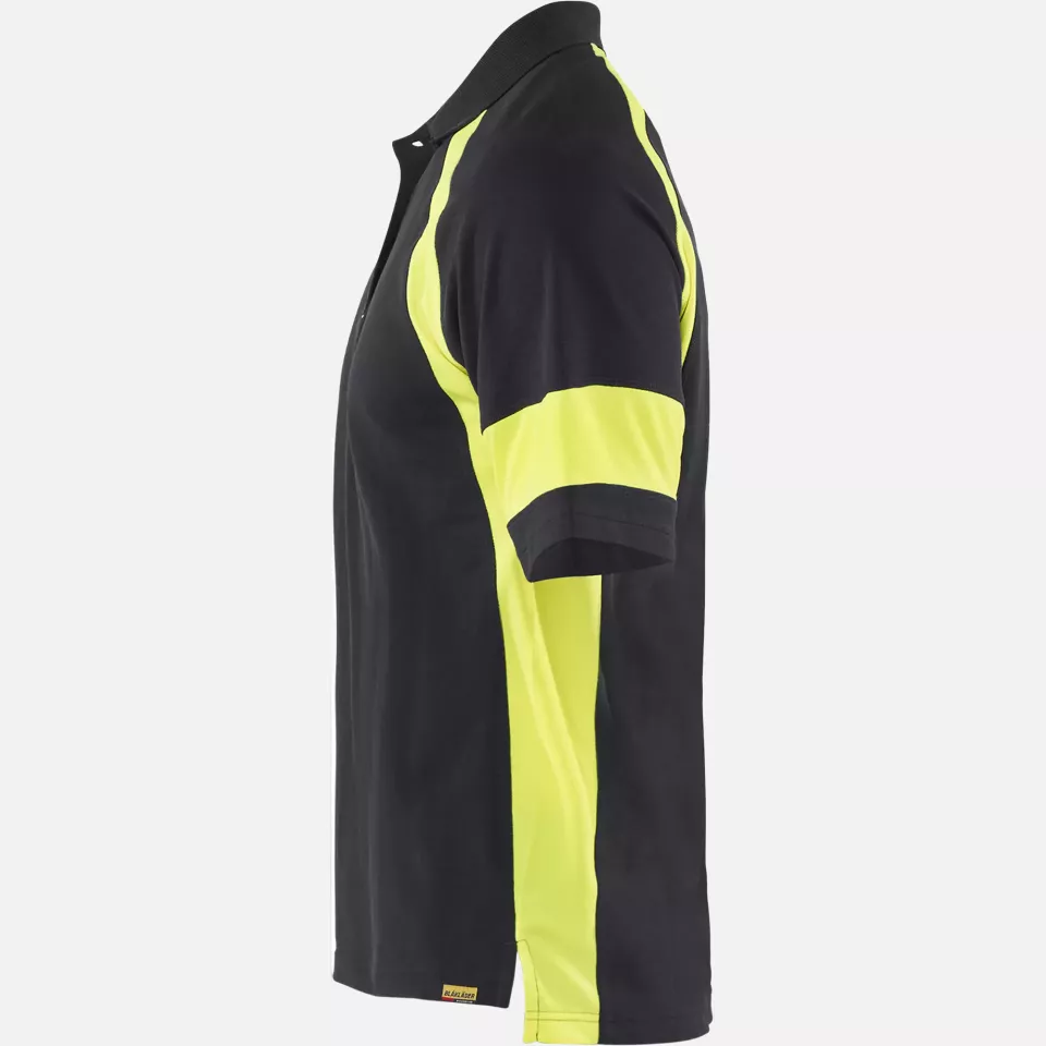 Blaklader 352810509933, High Vis Polo Shirt, Black/Yellow, image 3, gallery thumbnail