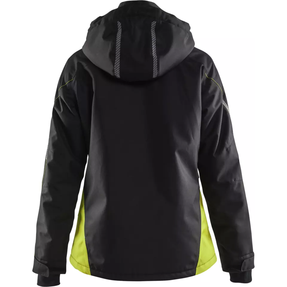 Blåkläder 497219779933, Women's Lined Lightweight Winter Jacket, Black/Yellow, image 4, gallery thumbnail