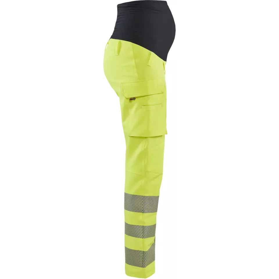 Blåkläder 710016423399, High Vis 4-Way Stretch Maternity Trousers, Yellow/Black, image 2, gallery thumbnail