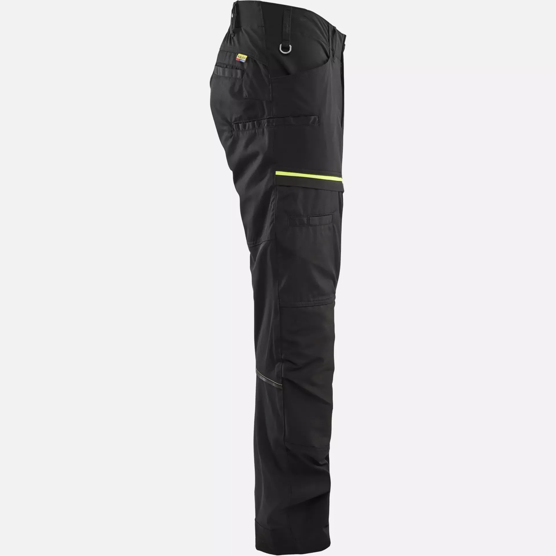 Blaklader 145618459933, Stretch Work Trousers, Black/Yellow, image 2