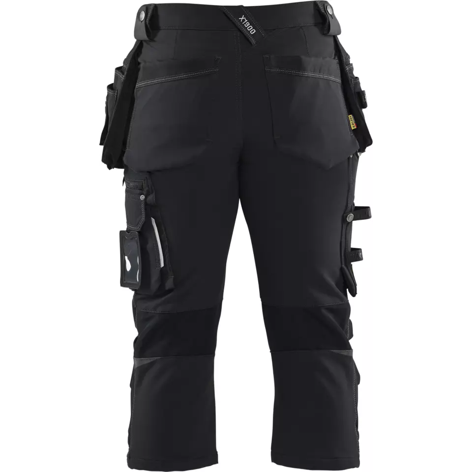 Blåkläder 179716449900, 4-Way Stretch Craftsman Pirate Shorts, Black, image 4, gallery thumbnail