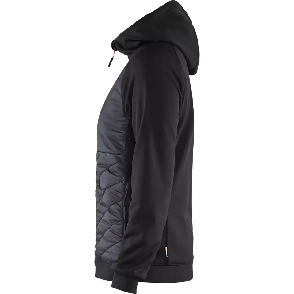 Blåkläder 346425269956, Ladies Hybrid Sweatshirt, Black/Red, image 3, gallery thumbnail